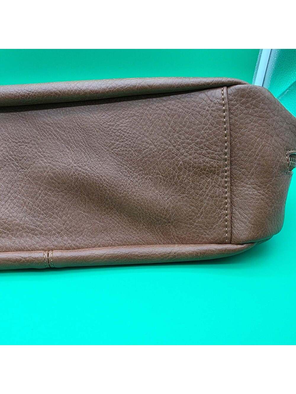 Sasha + Sofi Ravenna Tan Vegan Leather Hobo Shoulder Bag Braided Strap NWOT - Picture 6 of 10